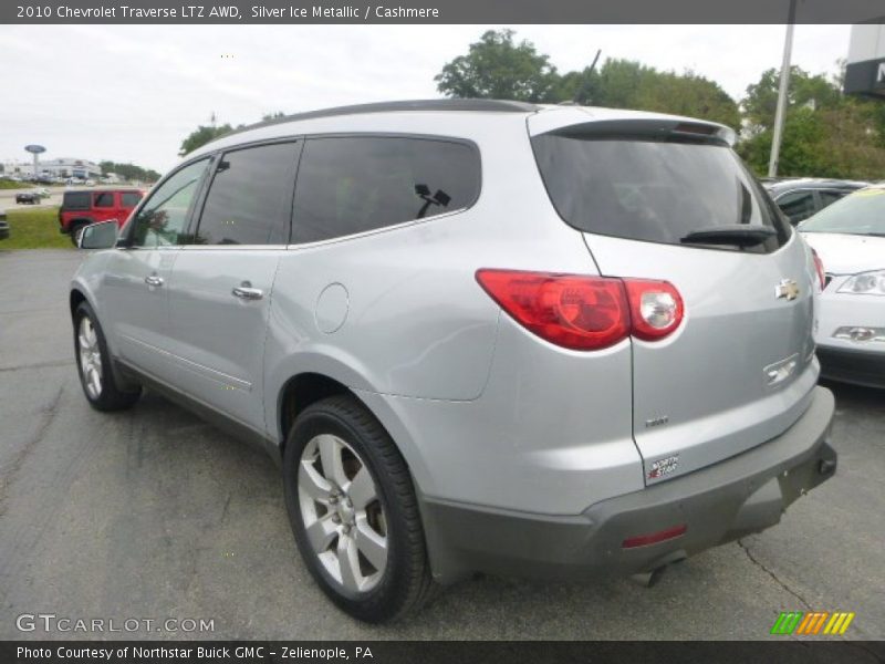 Silver Ice Metallic / Cashmere 2010 Chevrolet Traverse LTZ AWD