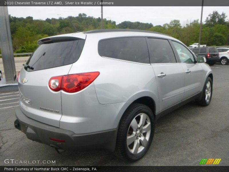 Silver Ice Metallic / Cashmere 2010 Chevrolet Traverse LTZ AWD