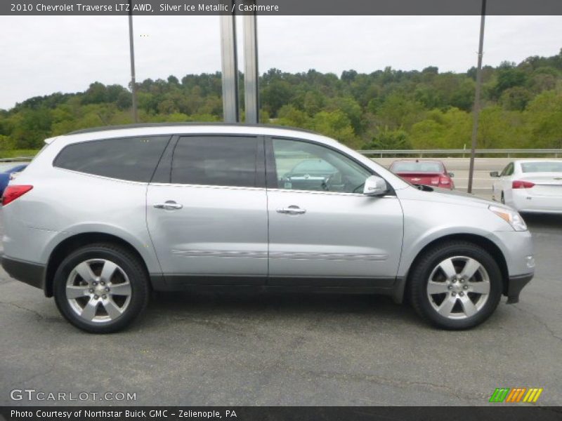 Silver Ice Metallic / Cashmere 2010 Chevrolet Traverse LTZ AWD