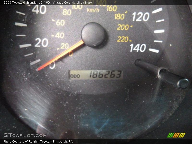 Vintage Gold Metallic / Ivory 2003 Toyota Highlander V6 4WD