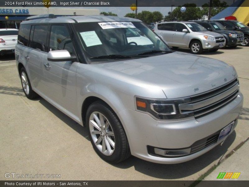 Ingot Silver / Charcoal Black 2014 Ford Flex Limited AWD