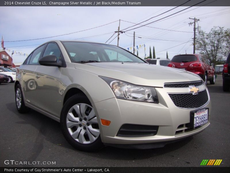 Champagne Silver Metallic / Jet Black/Medium Titanium 2014 Chevrolet Cruze LS