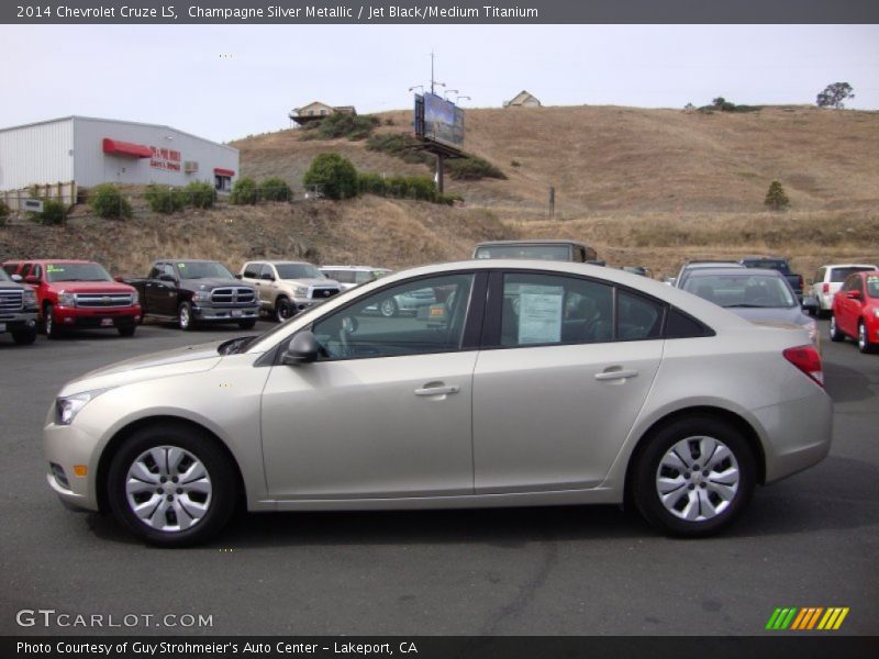 Champagne Silver Metallic / Jet Black/Medium Titanium 2014 Chevrolet Cruze LS
