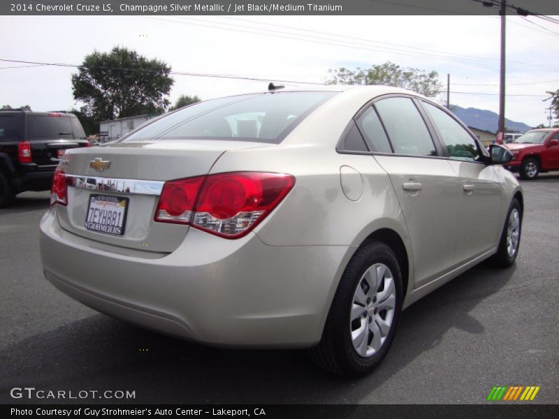 Champagne Silver Metallic / Jet Black/Medium Titanium 2014 Chevrolet Cruze LS