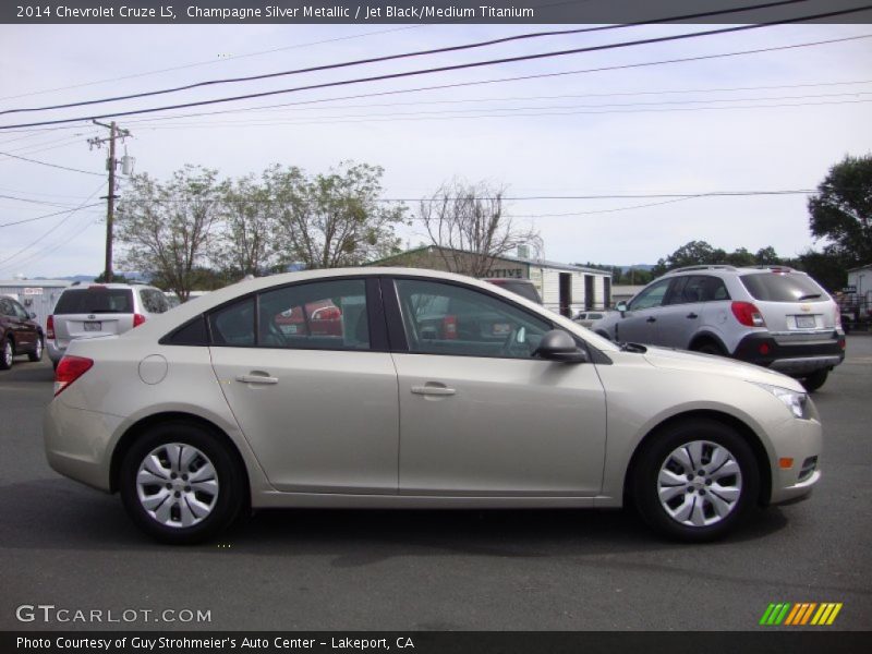 Champagne Silver Metallic / Jet Black/Medium Titanium 2014 Chevrolet Cruze LS