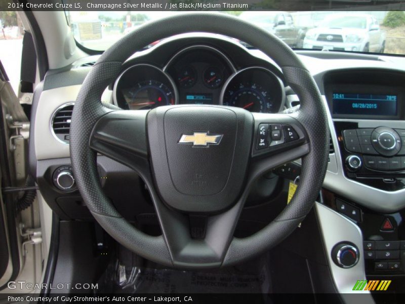 Champagne Silver Metallic / Jet Black/Medium Titanium 2014 Chevrolet Cruze LS