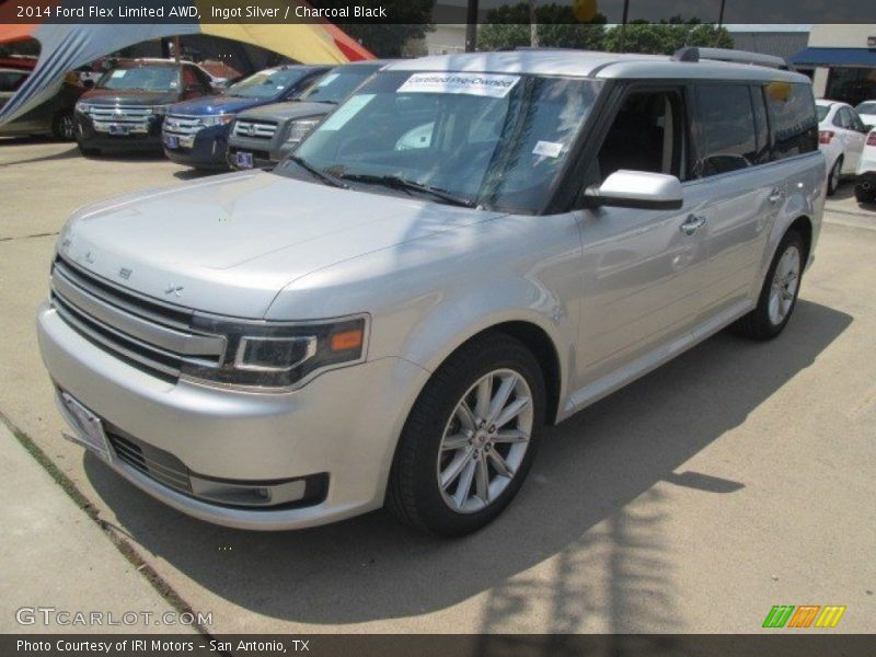 Ingot Silver / Charcoal Black 2014 Ford Flex Limited AWD