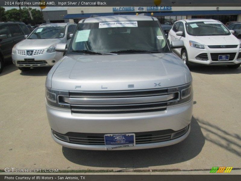 Ingot Silver / Charcoal Black 2014 Ford Flex Limited AWD