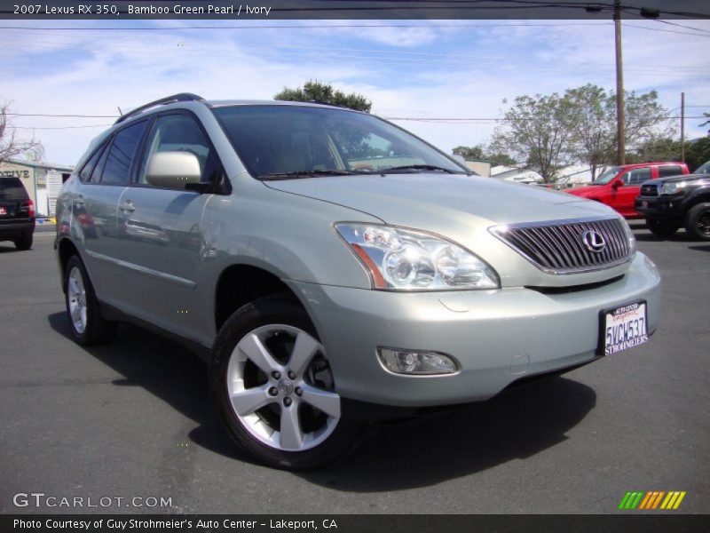 Bamboo Green Pearl / Ivory 2007 Lexus RX 350