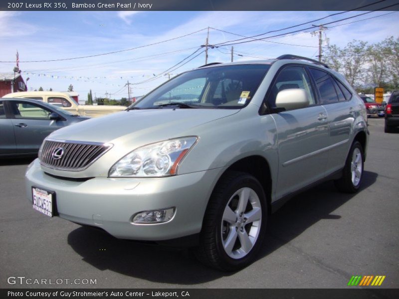 Bamboo Green Pearl / Ivory 2007 Lexus RX 350