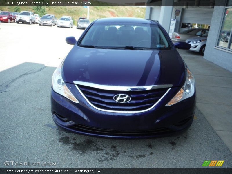 Indigo Blue Pearl / Gray 2011 Hyundai Sonata GLS