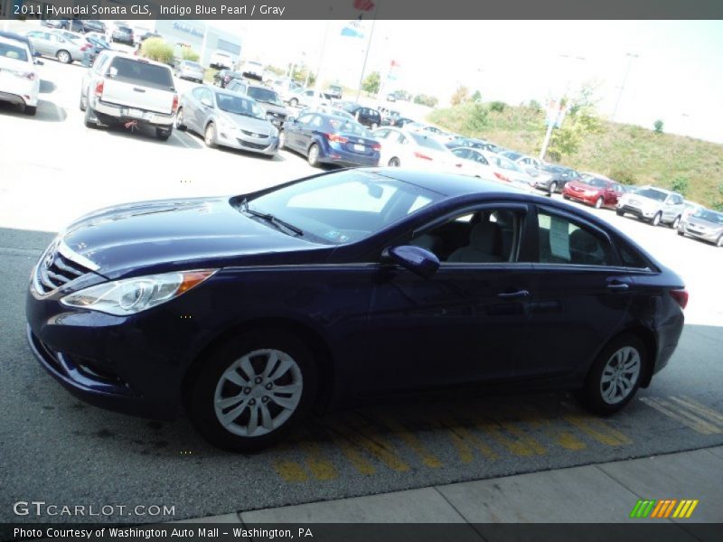 Indigo Blue Pearl / Gray 2011 Hyundai Sonata GLS