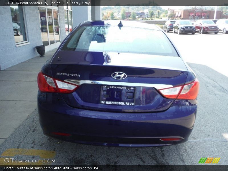 Indigo Blue Pearl / Gray 2011 Hyundai Sonata GLS