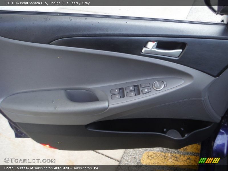 Indigo Blue Pearl / Gray 2011 Hyundai Sonata GLS