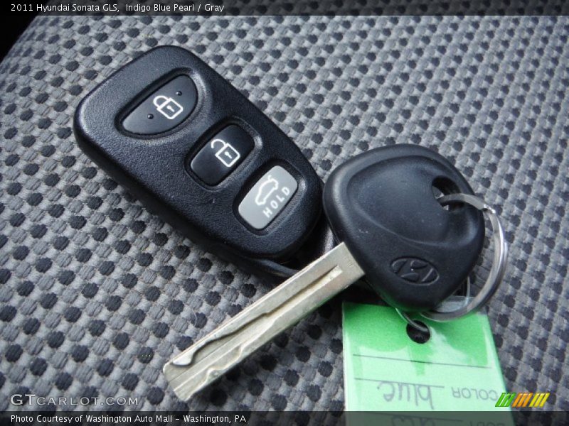 Indigo Blue Pearl / Gray 2011 Hyundai Sonata GLS