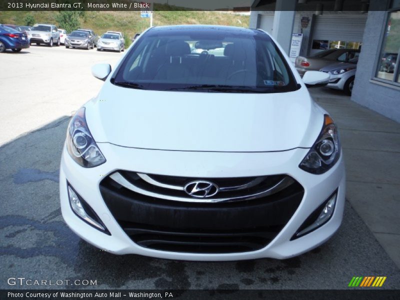 Monaco White / Black 2013 Hyundai Elantra GT