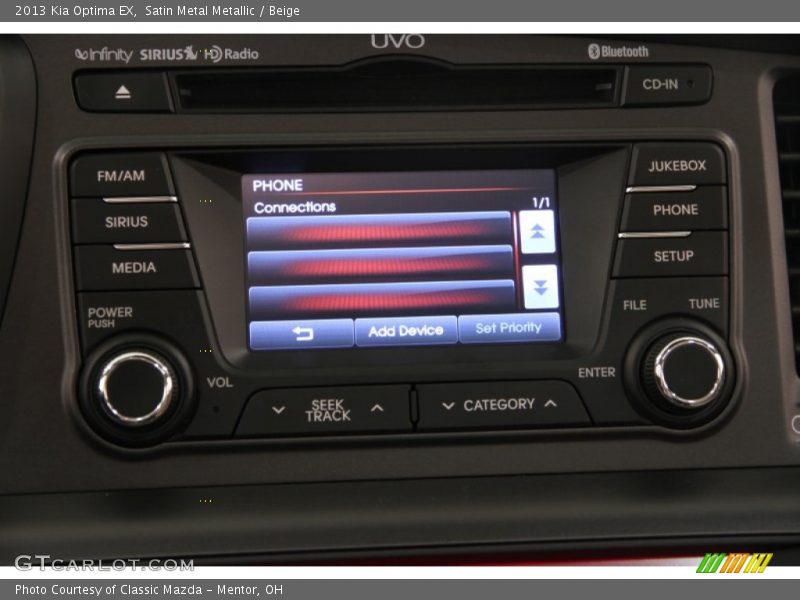 Satin Metal Metallic / Beige 2013 Kia Optima EX