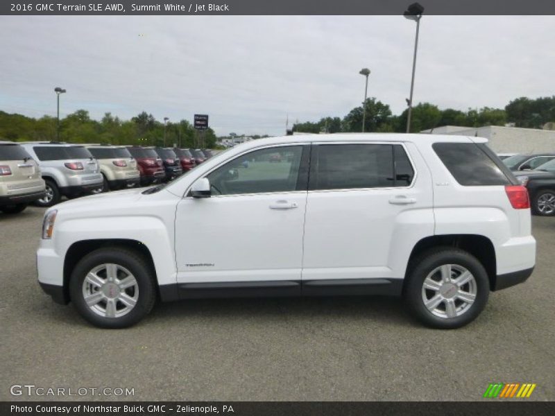 Summit White / Jet Black 2016 GMC Terrain SLE AWD
