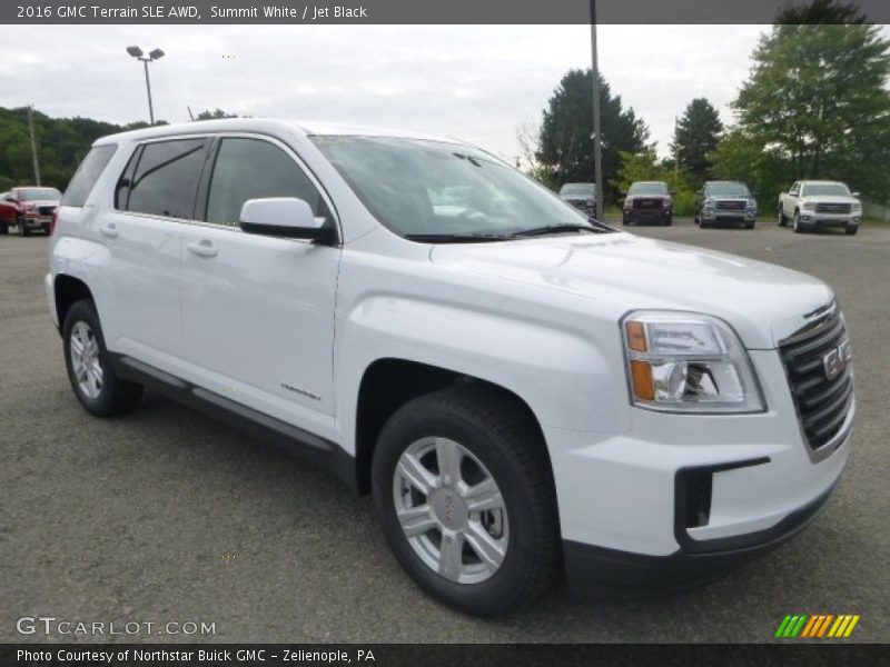 Summit White / Jet Black 2016 GMC Terrain SLE AWD