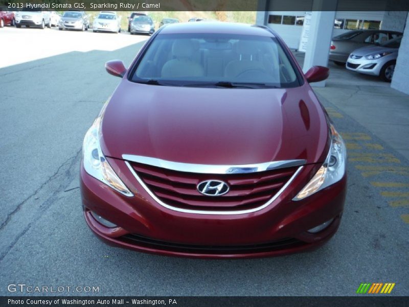 Sparkling Ruby / Camel 2013 Hyundai Sonata GLS