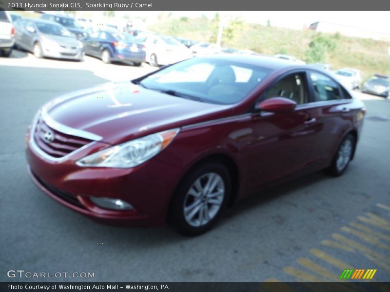 Sparkling Ruby / Camel 2013 Hyundai Sonata GLS