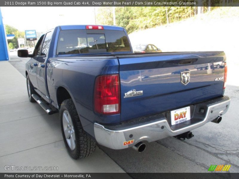 Deep Water Blue Pearl / Dark Slate Gray/Medium Graystone 2011 Dodge Ram 1500 Big Horn Quad Cab 4x4