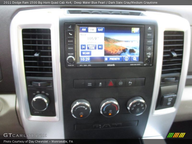 Deep Water Blue Pearl / Dark Slate Gray/Medium Graystone 2011 Dodge Ram 1500 Big Horn Quad Cab 4x4