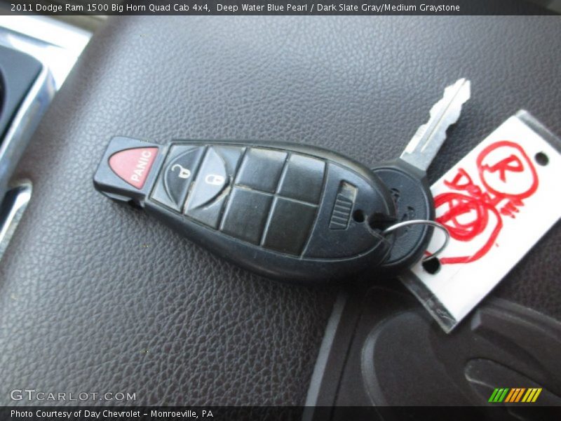 Deep Water Blue Pearl / Dark Slate Gray/Medium Graystone 2011 Dodge Ram 1500 Big Horn Quad Cab 4x4