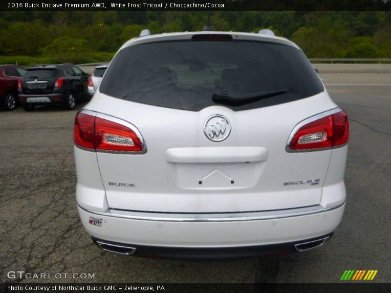 White Frost Tricoat / Choccachino/Cocoa 2016 Buick Enclave Premium AWD
