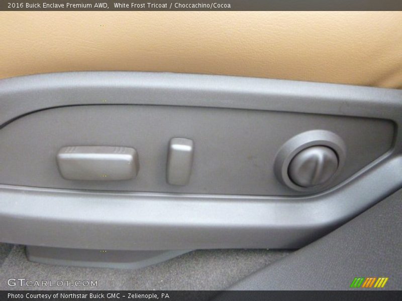 White Frost Tricoat / Choccachino/Cocoa 2016 Buick Enclave Premium AWD