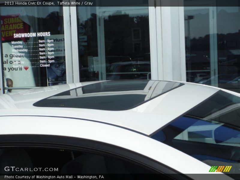 Taffeta White / Gray 2013 Honda Civic EX Coupe