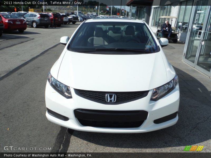 Taffeta White / Gray 2013 Honda Civic EX Coupe
