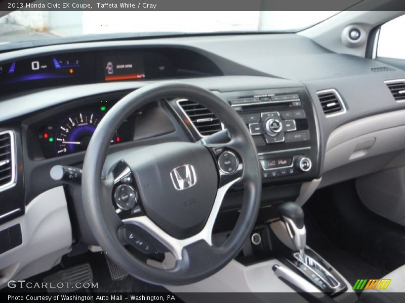 Taffeta White / Gray 2013 Honda Civic EX Coupe