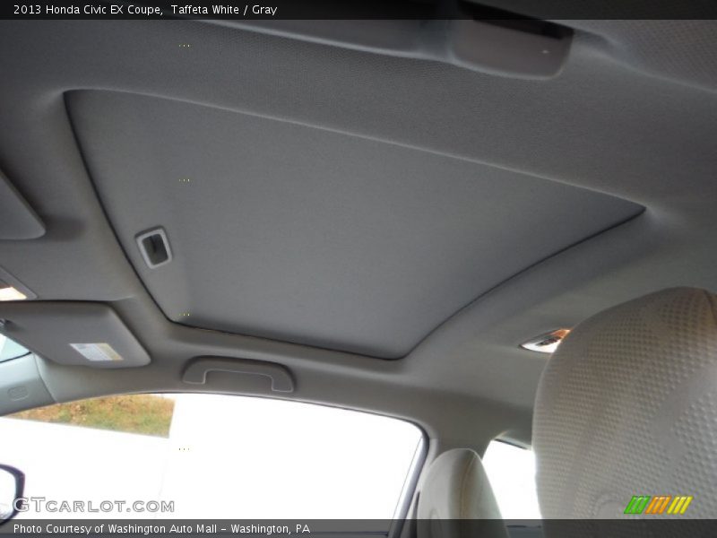 Taffeta White / Gray 2013 Honda Civic EX Coupe