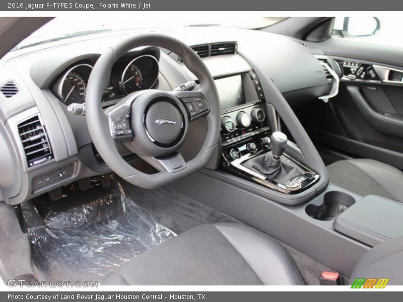 Polaris White / Jet 2016 Jaguar F-TYPE S Coupe