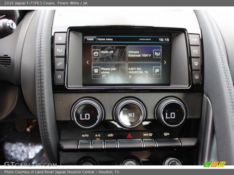 Polaris White / Jet 2016 Jaguar F-TYPE S Coupe