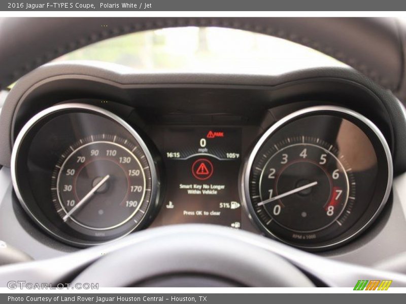 Polaris White / Jet 2016 Jaguar F-TYPE S Coupe