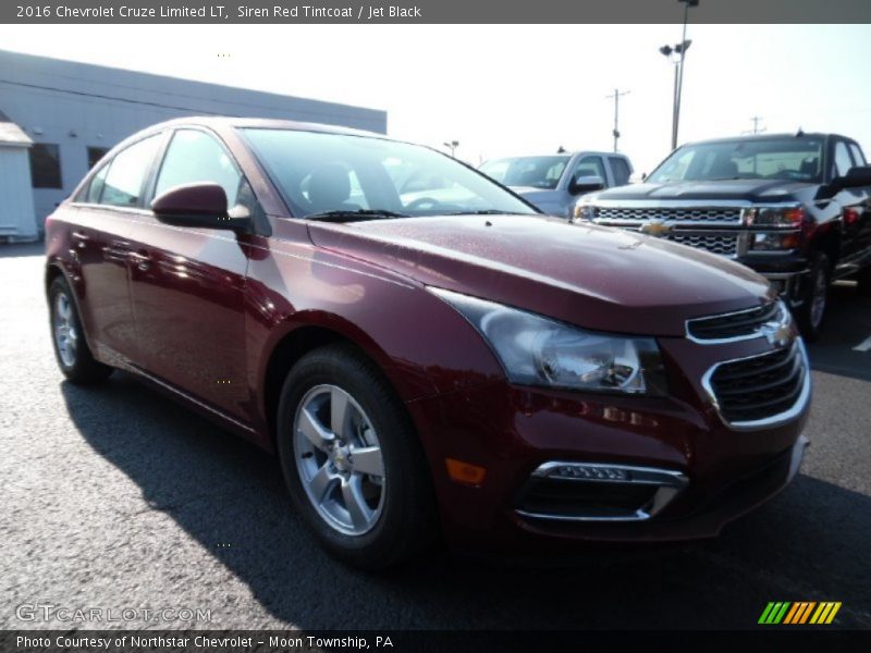 Siren Red Tintcoat / Jet Black 2016 Chevrolet Cruze Limited LT