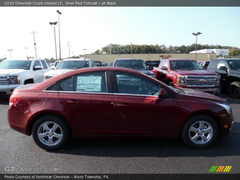 Siren Red Tintcoat / Jet Black 2016 Chevrolet Cruze Limited LT