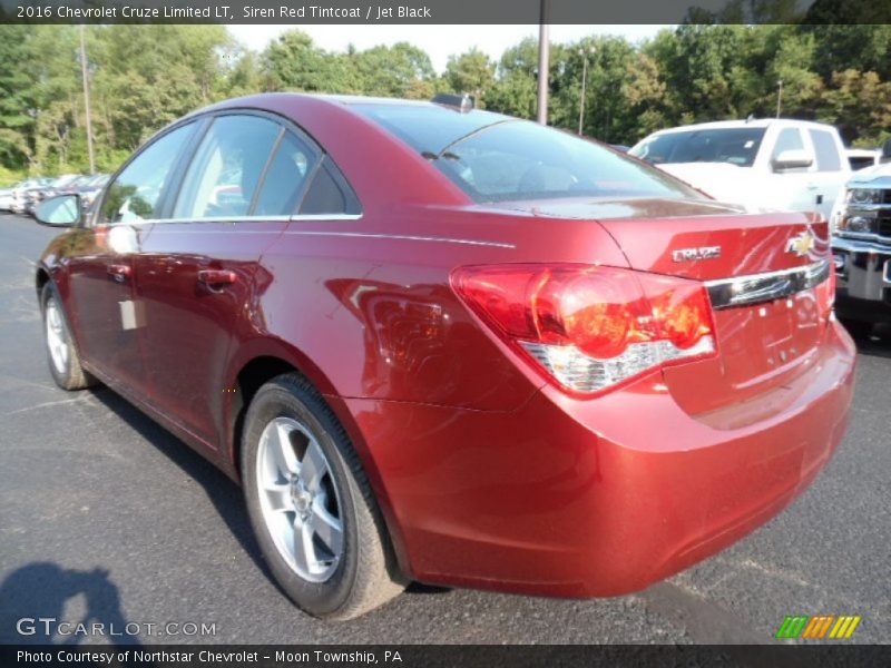 Siren Red Tintcoat / Jet Black 2016 Chevrolet Cruze Limited LT