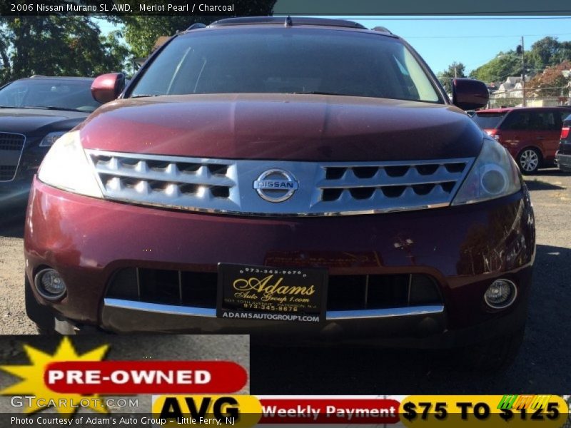 Merlot Pearl / Charcoal 2006 Nissan Murano SL AWD