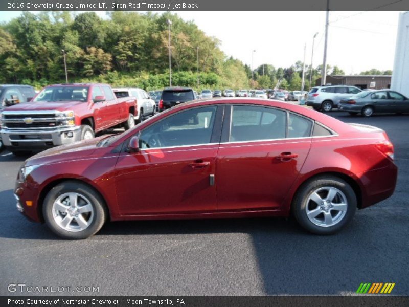 Siren Red Tintcoat / Jet Black 2016 Chevrolet Cruze Limited LT