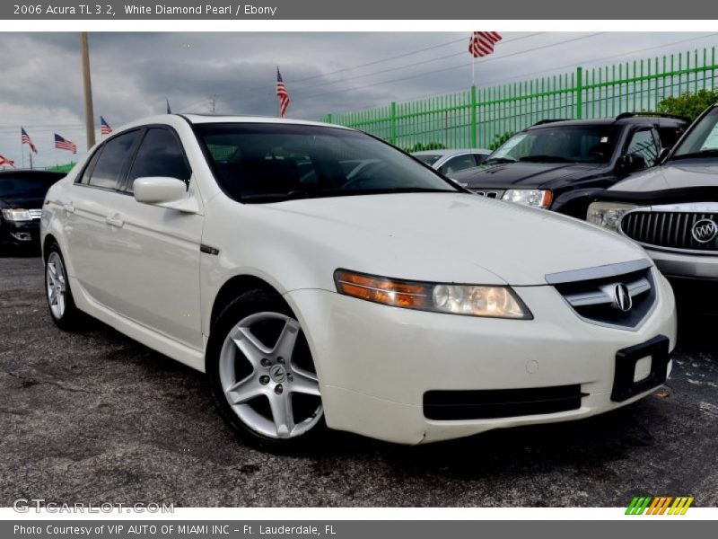 White Diamond Pearl / Ebony 2006 Acura TL 3.2