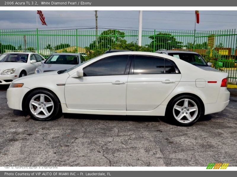 White Diamond Pearl / Ebony 2006 Acura TL 3.2