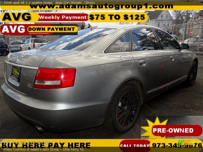 Atlas Grey Metallic / Ebony 2006 Audi A6 3.2 quattro Sedan