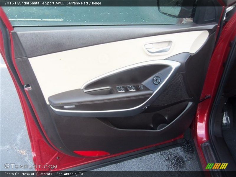 Serrano Red / Beige 2016 Hyundai Santa Fe Sport AWD