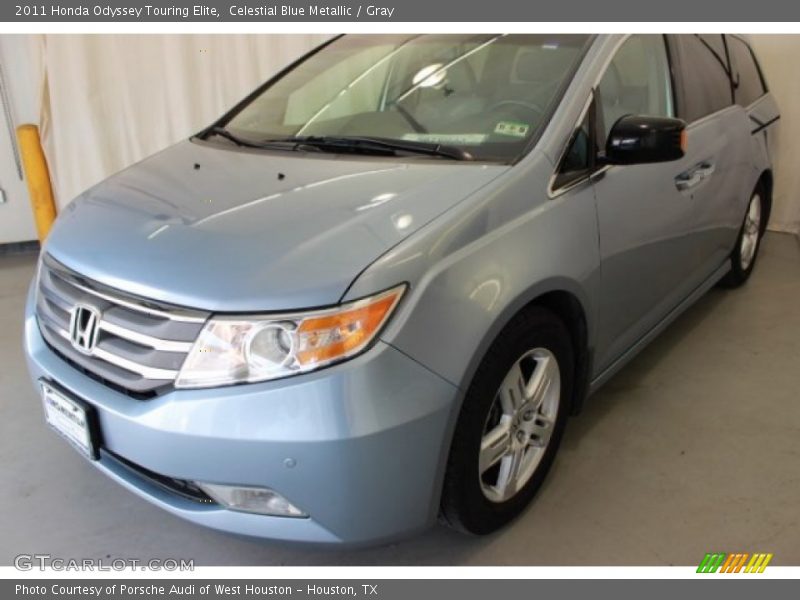 Celestial Blue Metallic / Gray 2011 Honda Odyssey Touring Elite