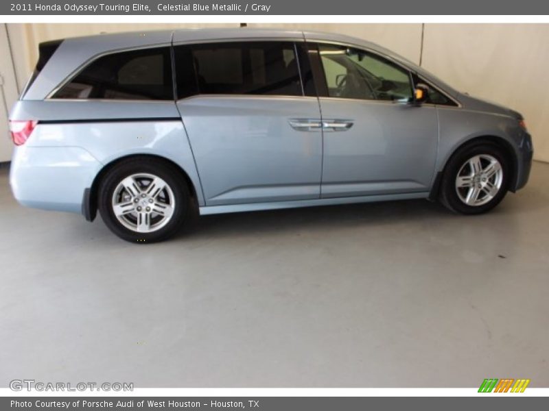 Celestial Blue Metallic / Gray 2011 Honda Odyssey Touring Elite