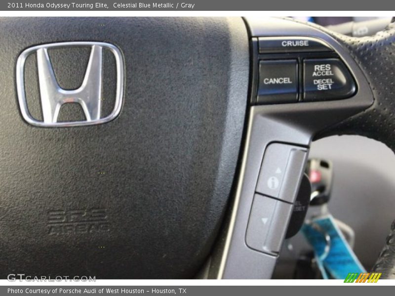 Celestial Blue Metallic / Gray 2011 Honda Odyssey Touring Elite