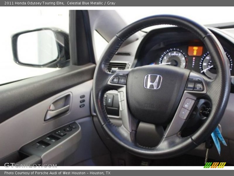 Celestial Blue Metallic / Gray 2011 Honda Odyssey Touring Elite